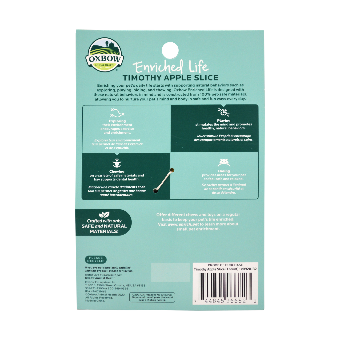 Oxbow® Enriched Life - Timothy Apple Slice