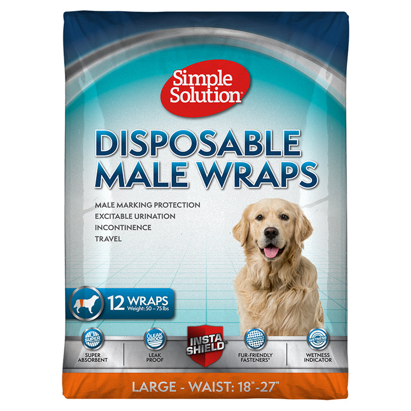 Simple Solution® 12PK Disposable Male Dog Wraps