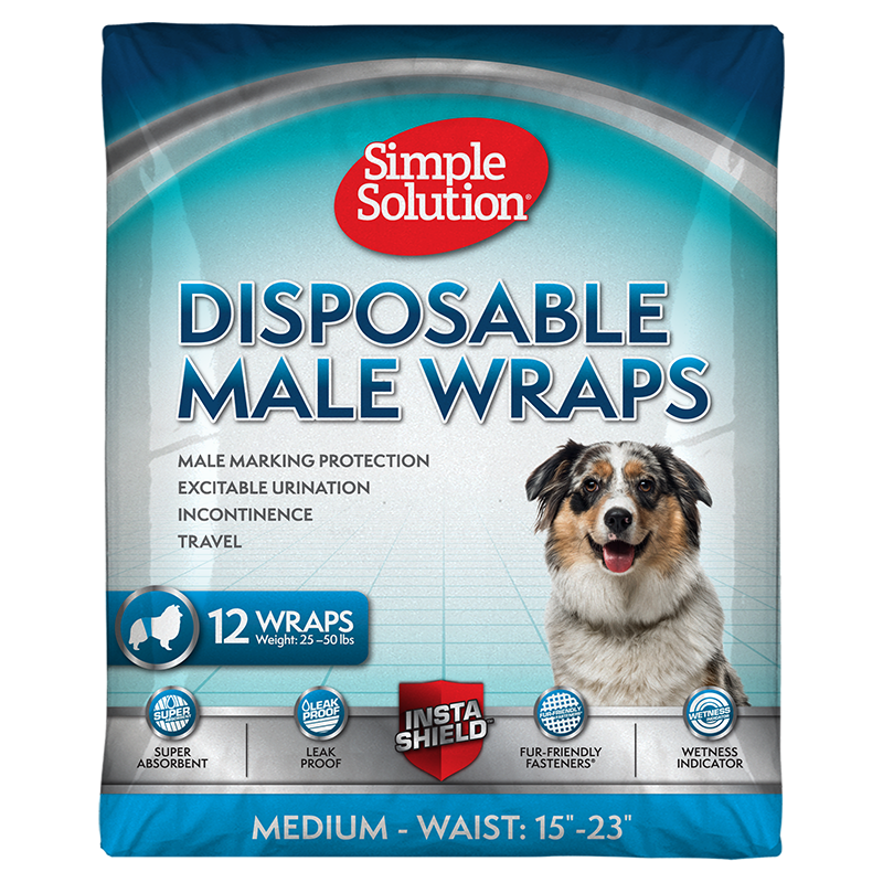 Simple Solution® 12PK Disposable Male Dog Wraps