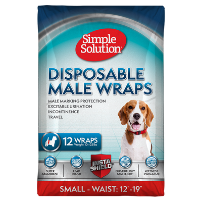 Simple Solution® 12PK Disposable Male Dog Wraps