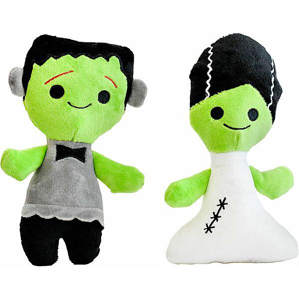 Patchwork Pet® Halloween Frank & Bride Duo Plush Dog Toy