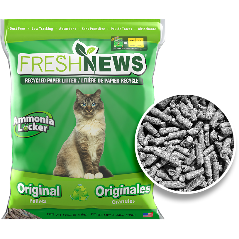 Newspaper based litter best sale