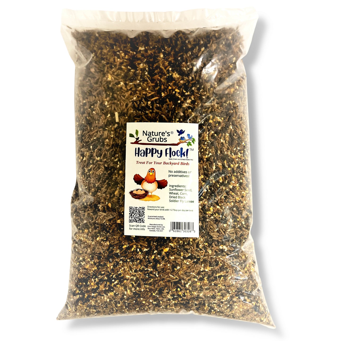 Nature's Grubs® Happy Flock!™ Seed, Grain and Dried Insect Mix