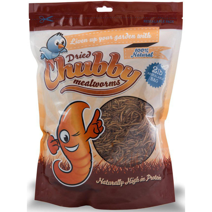 Chubby Dried Mealworms 2lb Resealable Bag - Critter Country Supply Ltd.