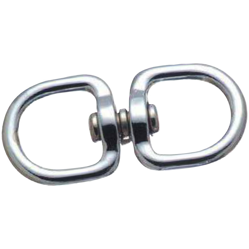 Western Rawhide Hardware: 2-5/8" Nickel Plated Zinc Die Cast Round Eye Swivel - Critter Country Supply Ltd.