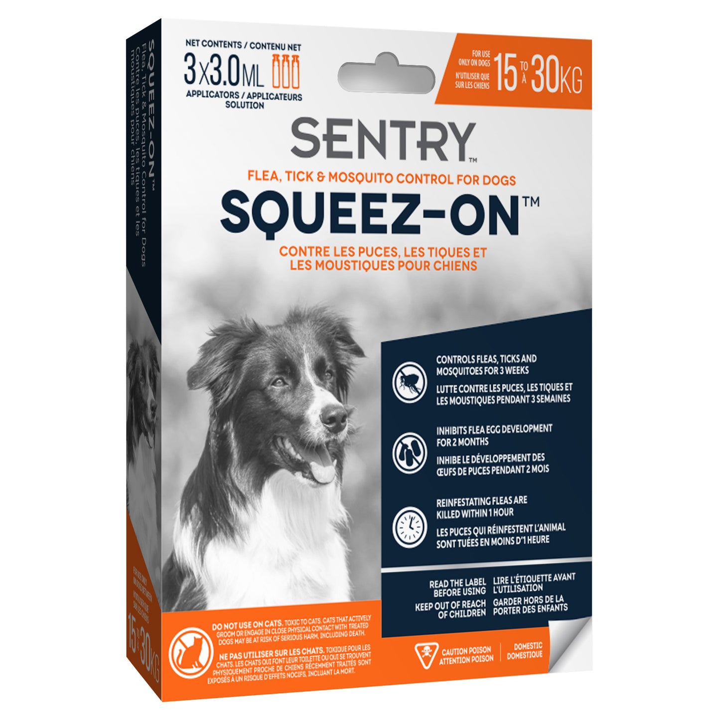 Sentry® Squeez-On™ Flea, Tick & Mosquito Control for Dogs - Critter Country Supply Ltd.