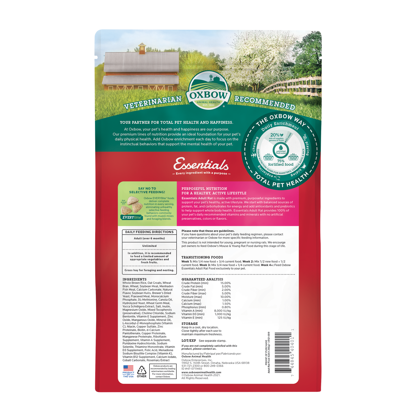 Oxbow® Essentials - Adult Rat Food