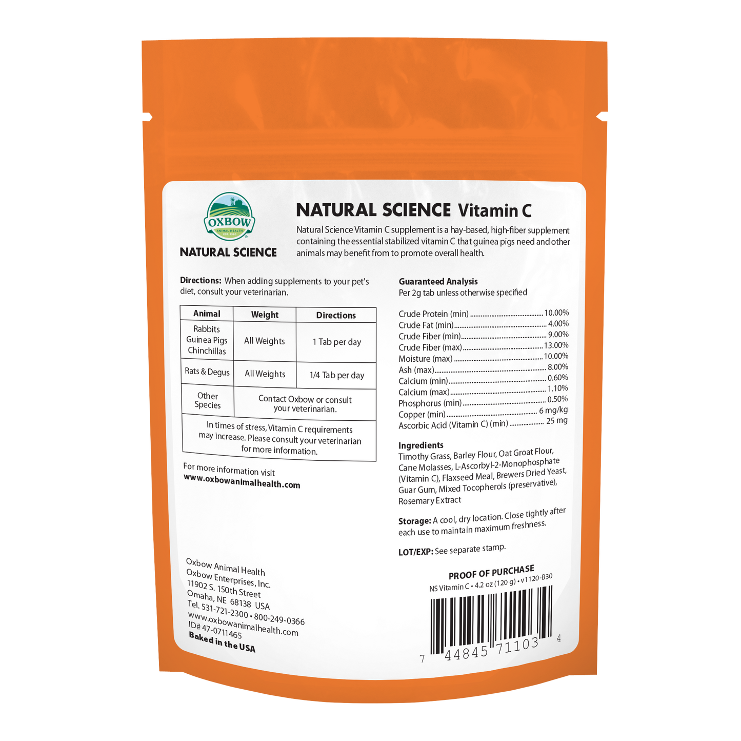 Oxbow® Natural Science Vitamin C