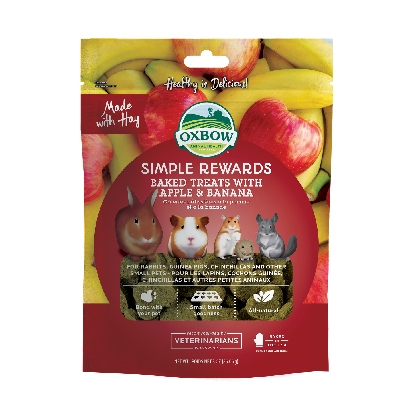 Oxbow® Simple Rewards Baked Treats with Apple & Banana