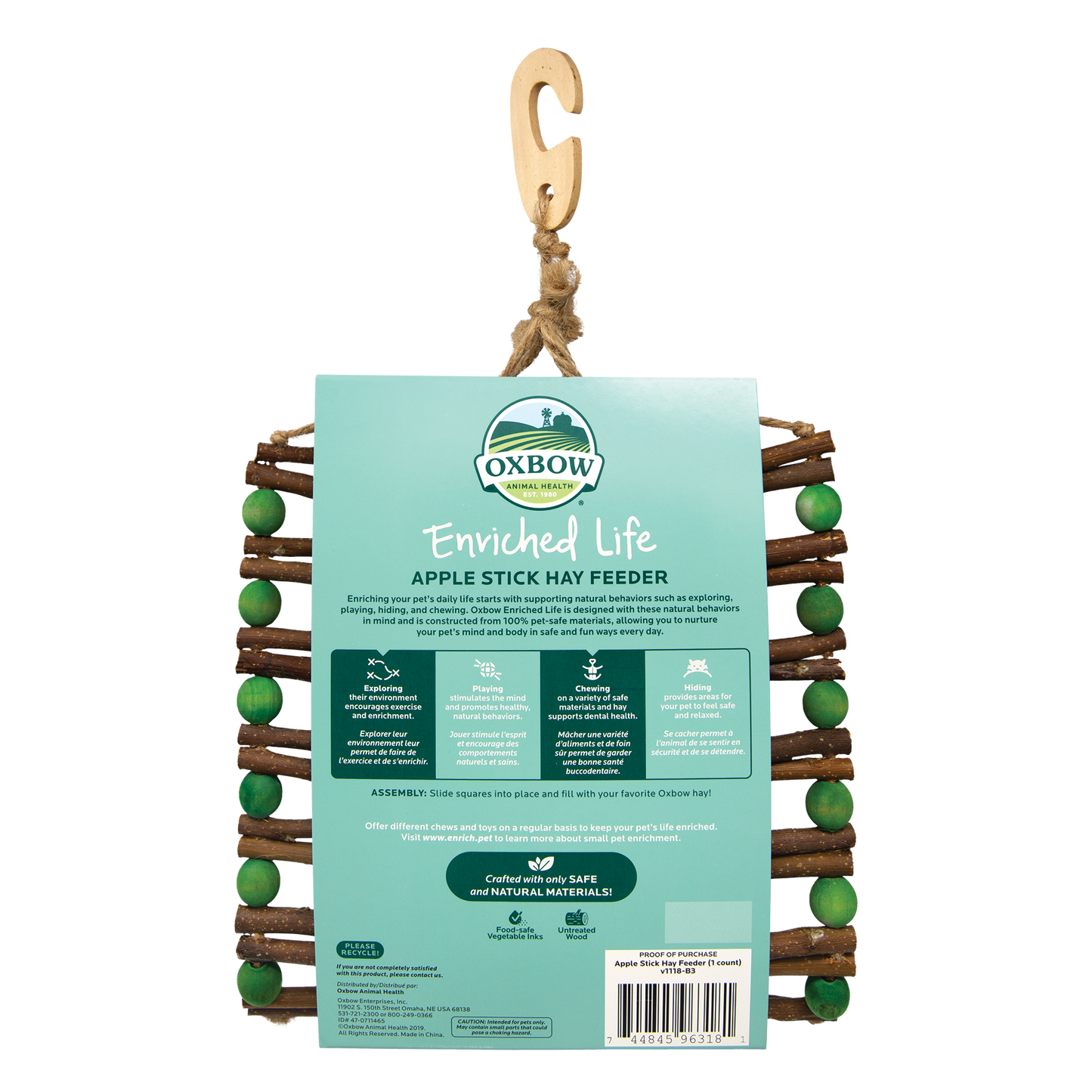 Oxbow® Enriched Life - Apple Stick Hay Feeder