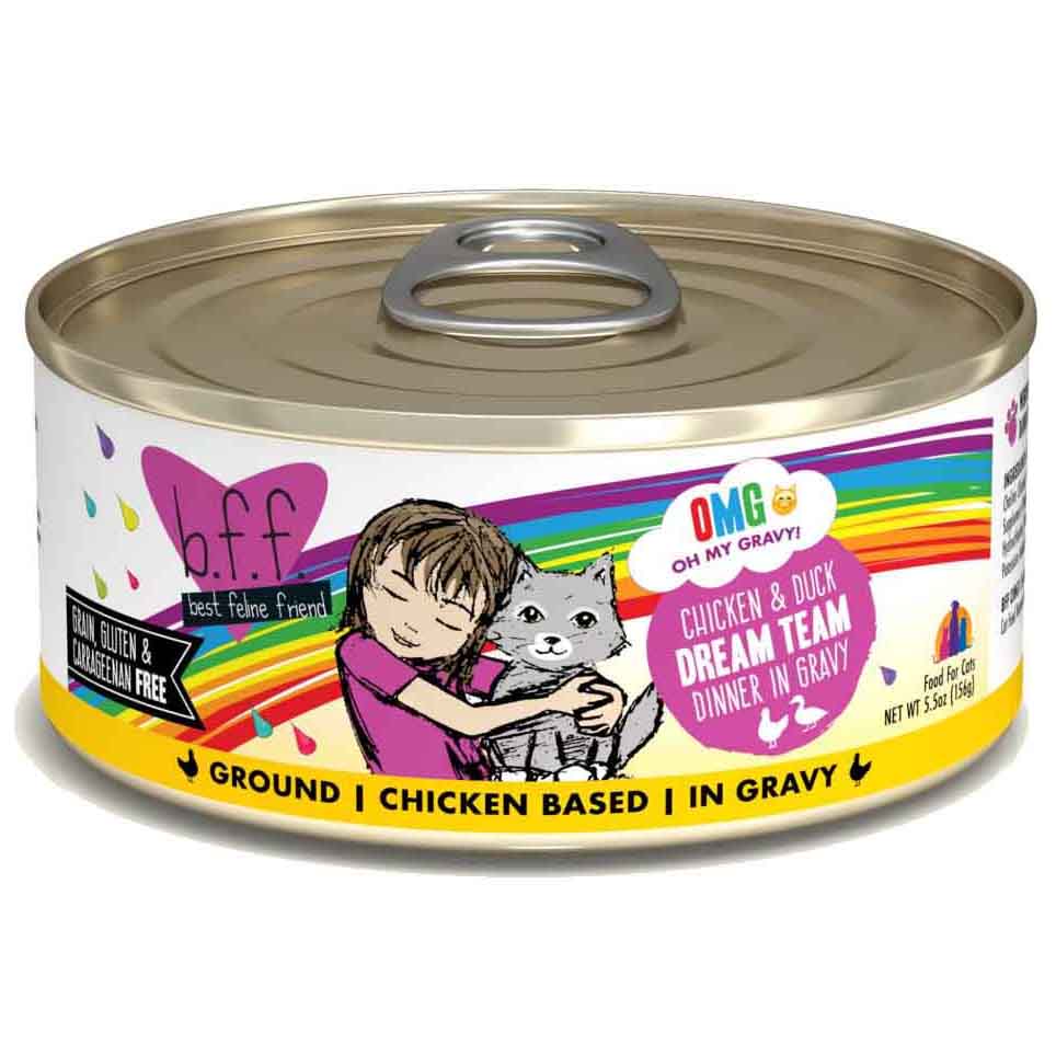 B.F.F. OMG! (Oh My Gravy!) GRAIN & GLUTEN FREE Canned Cat Food 5.5oz - Critter Country Supply Ltd.