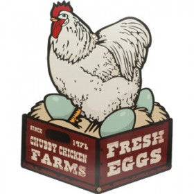 Chubby Chicken Farms Steel Sign - Critter Country Supply Ltd.