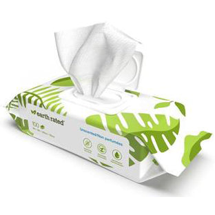 Earth Rated® Compostable Pet Wipes 100PK