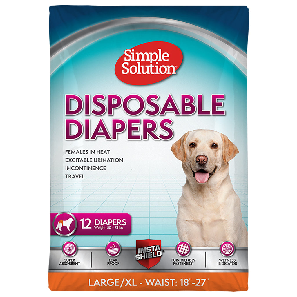 Simple Solution® 12PK Disposable Female Dog Diapers