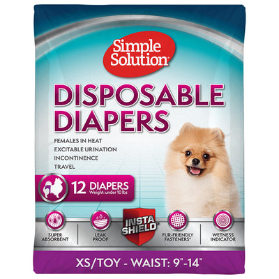 Simple Solution® 12PK Disposable Female Dog Diapers