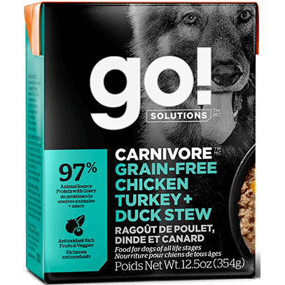 Go! Solutions™ CARNIVORE™ GRAIN-FREE Wet Dog Food Recipes