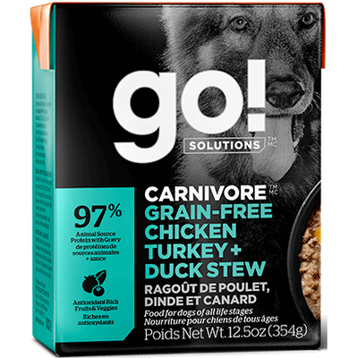 Go! Solutions™ CARNIVORE™ GRAIN-FREE Wet Dog Food Recipes