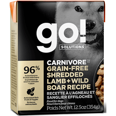Go! Solutions™ CARNIVORE™ GRAIN-FREE Wet Dog Food Recipes