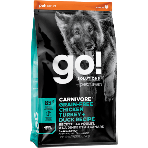 Go! Solutions™ CARNIVORE™ GRAIN-FREE Chicken, Turkey + Duck Adult Recipe - Critter Country Supply Ltd.