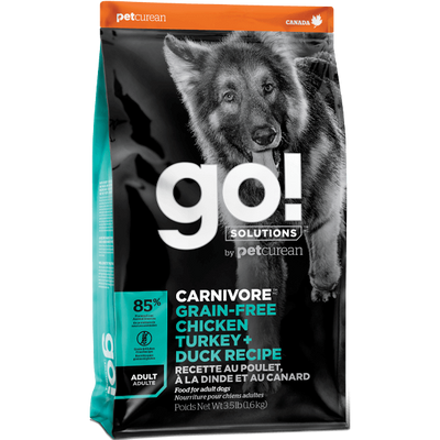 Go! Solutions™ CARNIVORE™ GRAIN-FREE Chicken, Turkey + Duck Adult Recipe - Critter Country Supply Ltd.