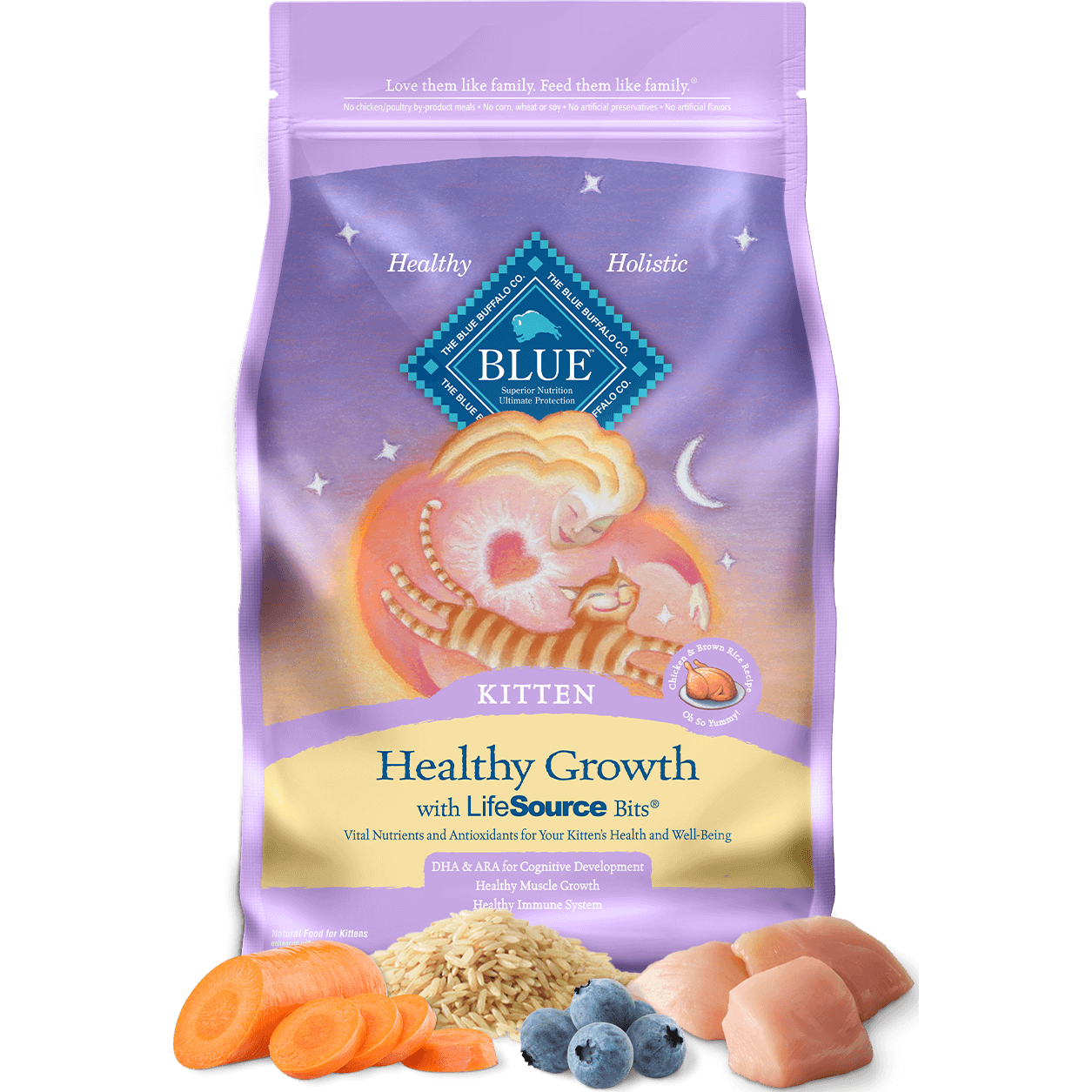 BLUE™ Healthy Growth Kitten Chicken and Brown Rice Recipe 7lb - Critter Country Supply Ltd.