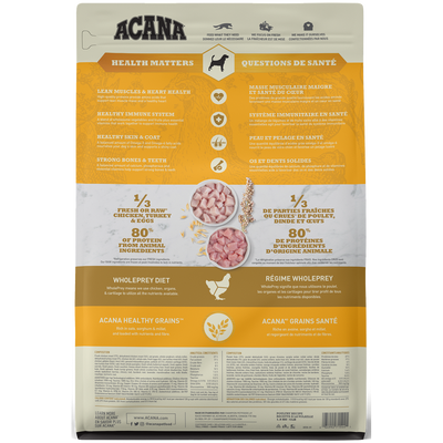 ACANA® HEALTHY GRAINS Free-Run Poultry Recipe