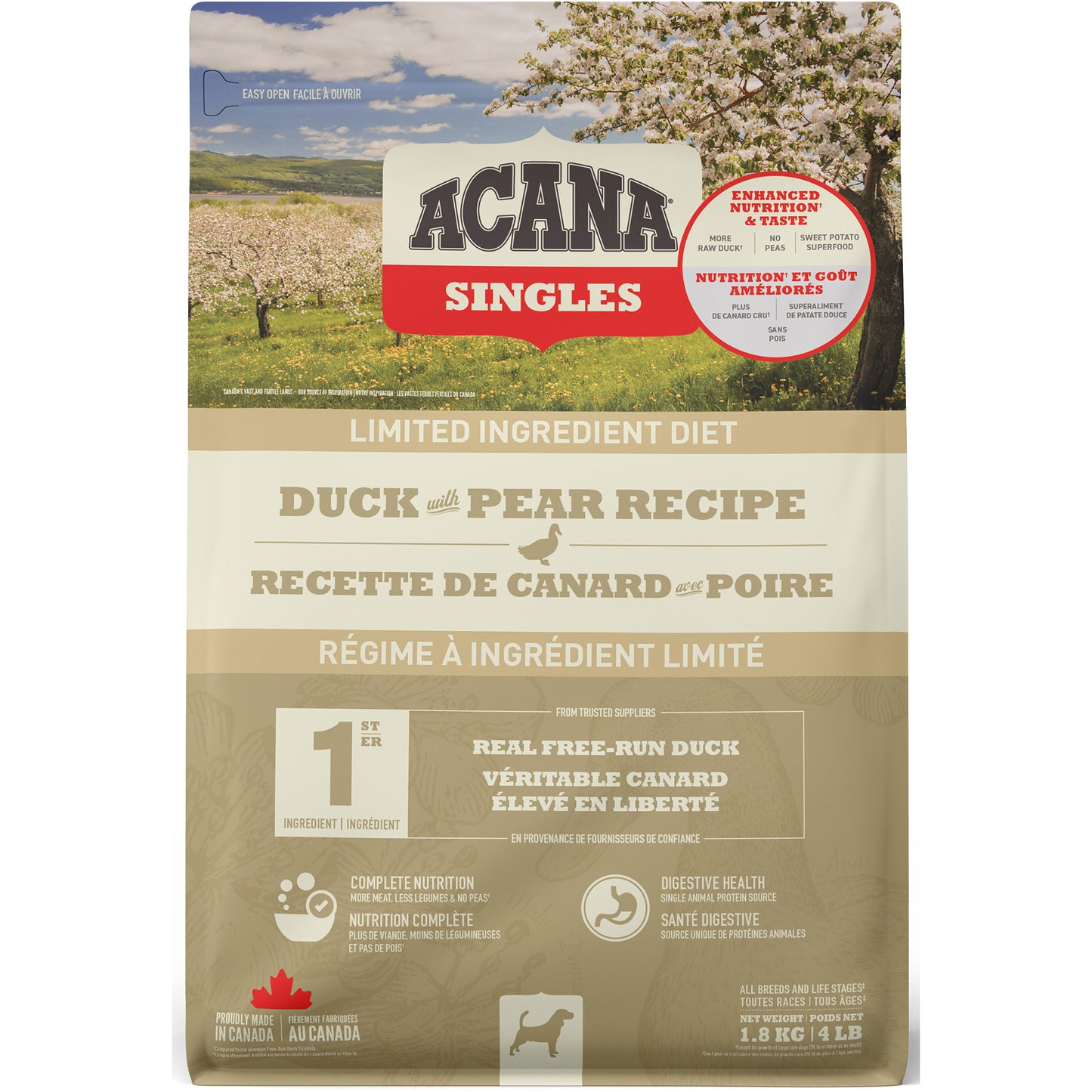 ACANA® SINGLES Duck with Pear Recipe
