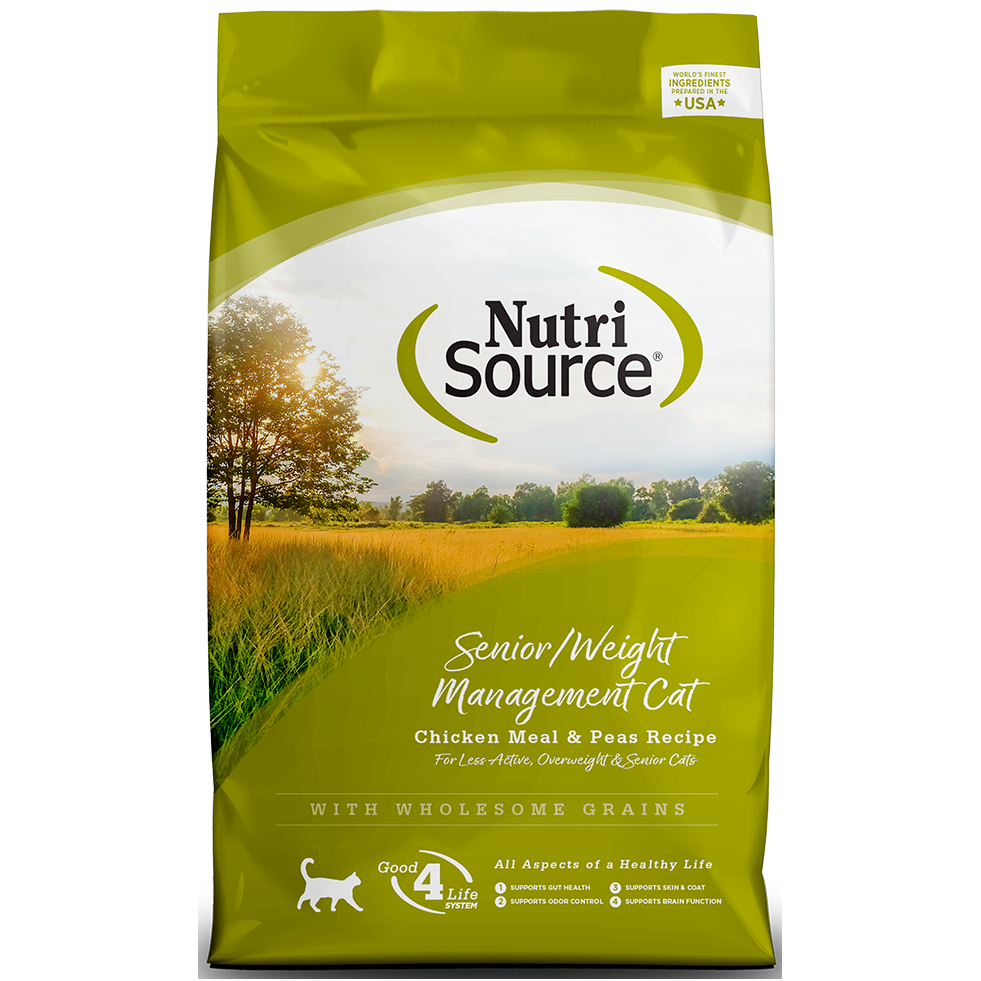NutriSource® Senior/Weight Management Cat Chicken Meal & Peas Recipe