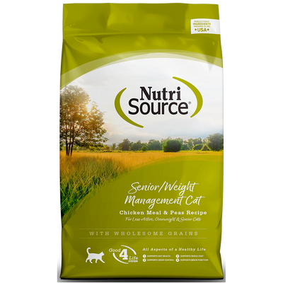 NutriSource® Senior/Weight Management Cat Chicken Meal & Peas Recipe