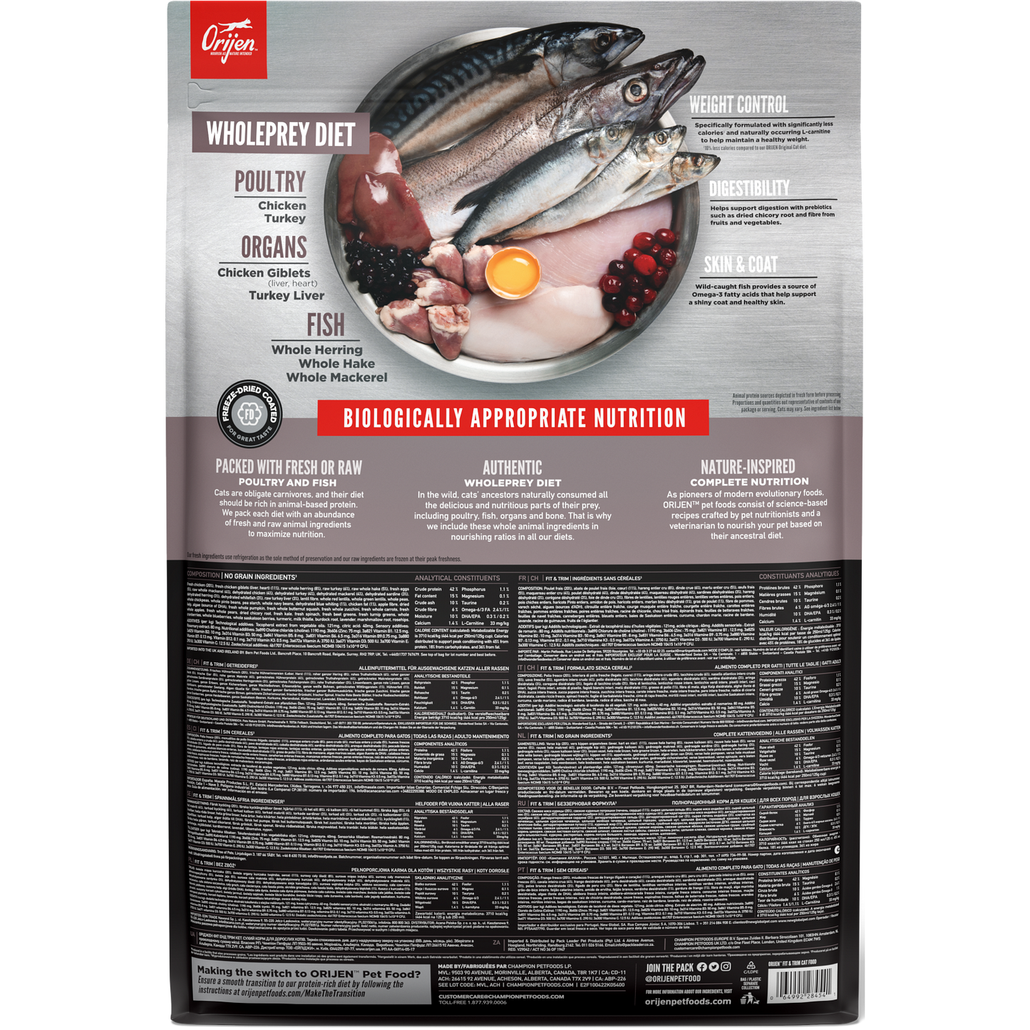 Orijen® FIT & TRIM Biologically Appropriate™ Cat Food