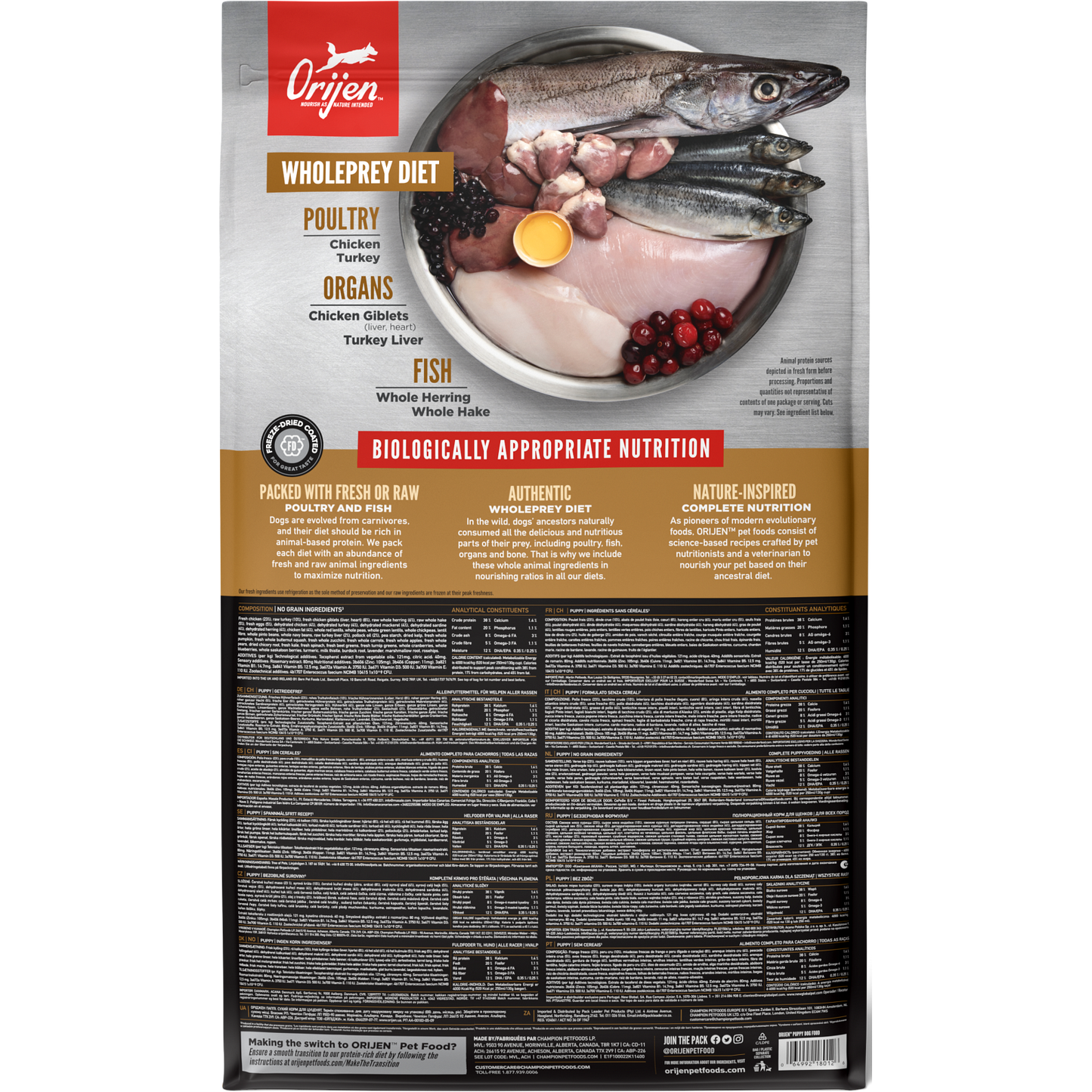 Orijen® PUPPY Biologically Appropriate™ Dog Food