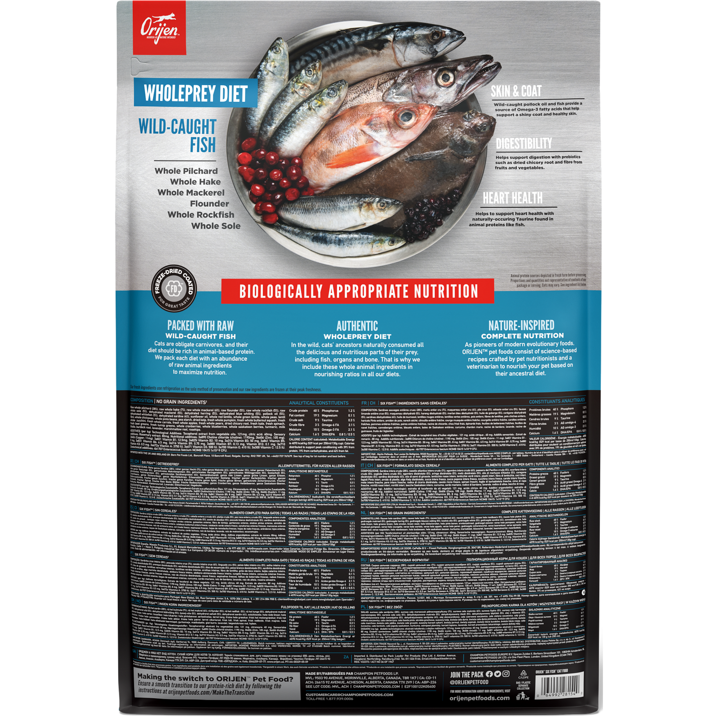 Orijen® SIX FISH Biologically Appropriate™ Cat Food