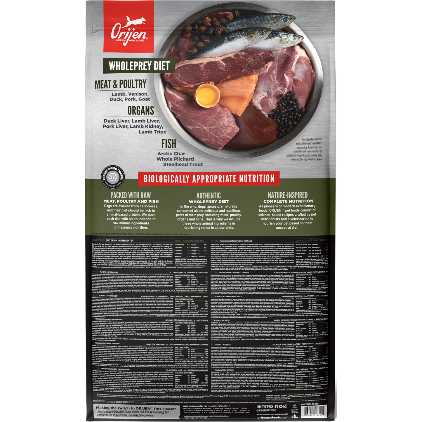 Orijen® TUNDRA Biologically Appropriate™ Dog Food