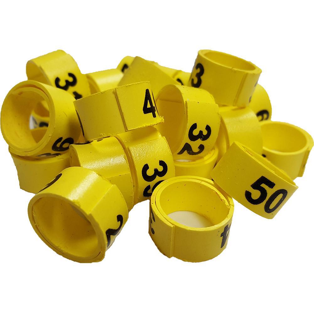 Poultry Leg Bands - Numbered Bandettes 25PK - Critter Country Supply Ltd.