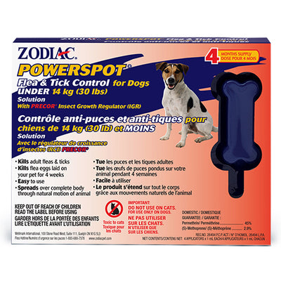 Zodiac® POWERSPOT® Flea & Tick Control for Dogs