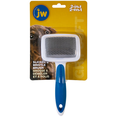 JW® Grip Soft® 2-In-1 Slicker Bristle Brush