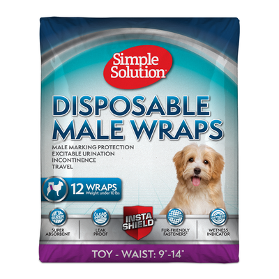 Simple Solution® 12PK Disposable Male Dog Wraps