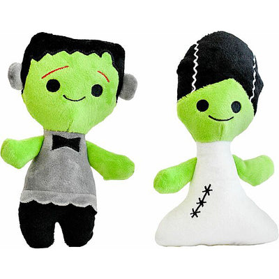 Patchwork Pet® Halloween Frank & Bride Duo Plush Dog Toy