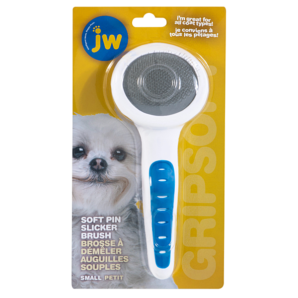 JW® Grip Soft® Small Soft Pin Slicker Brush
