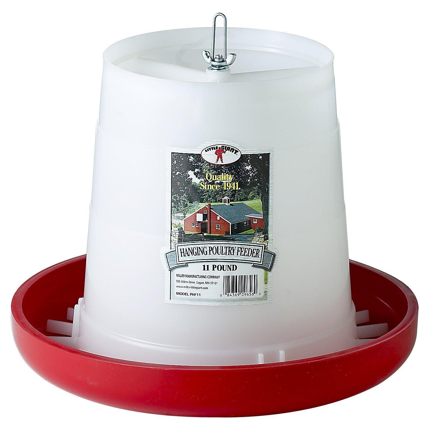 Little Giant® 11 Pound Plastic Hanging Poultry Feeder - Critter Country Supply Ltd.