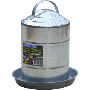 Farm-Tuff® 2 Gallon Double Wall Metal Poultry Fountain