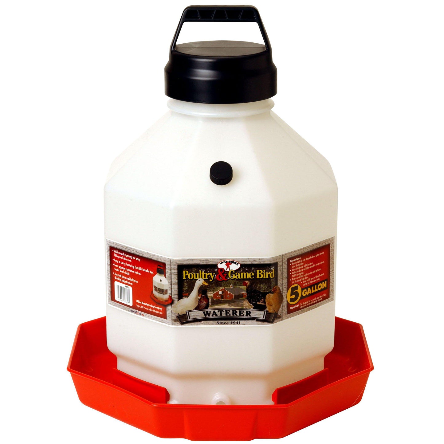Little Giant® Plastic Poultry Waterer - 5 Gallon - Critter Country Supply Ltd.