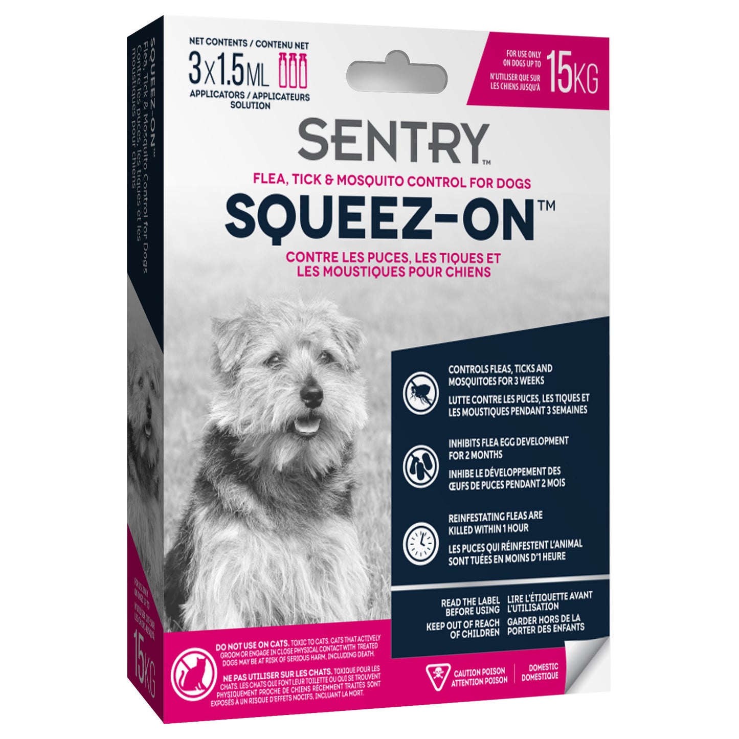 Sentry® Squeez-On™ Flea, Tick & Mosquito Control for Dogs - Critter Country Supply Ltd.