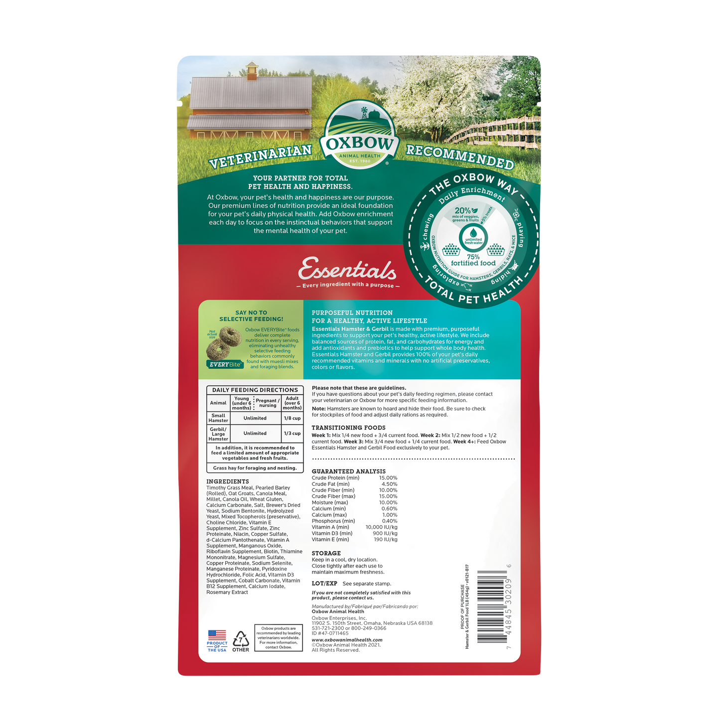 Oxbow® Essentials - Hamster & Gerbil Food