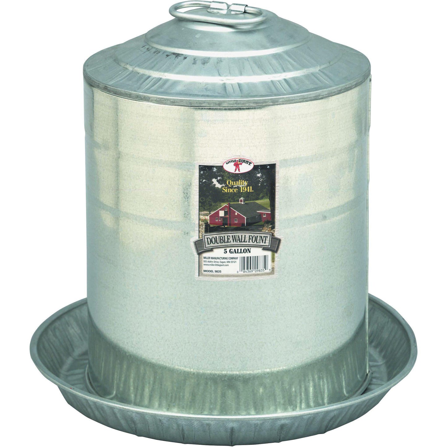 Little Giant® 5 Gallon Double Wall Metal Poultry Fount - Critter Country Supply Ltd.