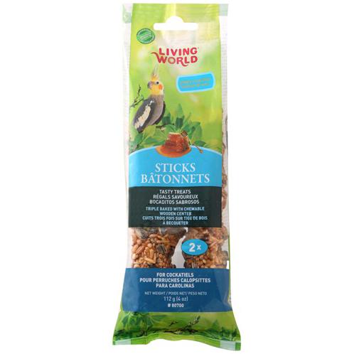 Living World® Cockatiel Sticks Honey Flavour - 112 g (4 oz) - Critter Country Supply Ltd.