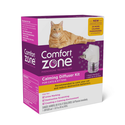 Comfort Zone® Pheromone Technology Calming Diffuser Kit for Cats & Kittens - Critter Country Supply Ltd.