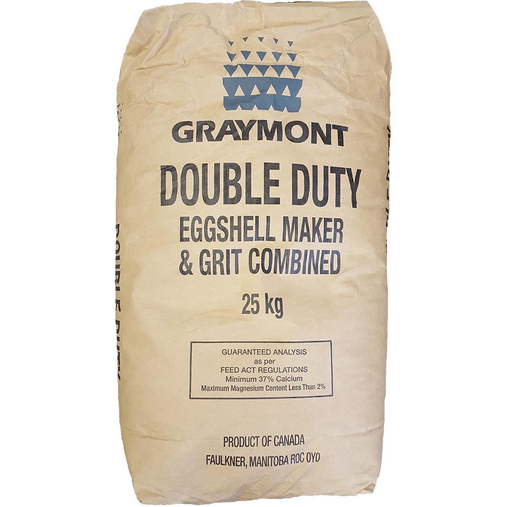 Double Duty Eggshell Maker & Grit Combined 25 KG Bag - Critter Country Supply Ltd.