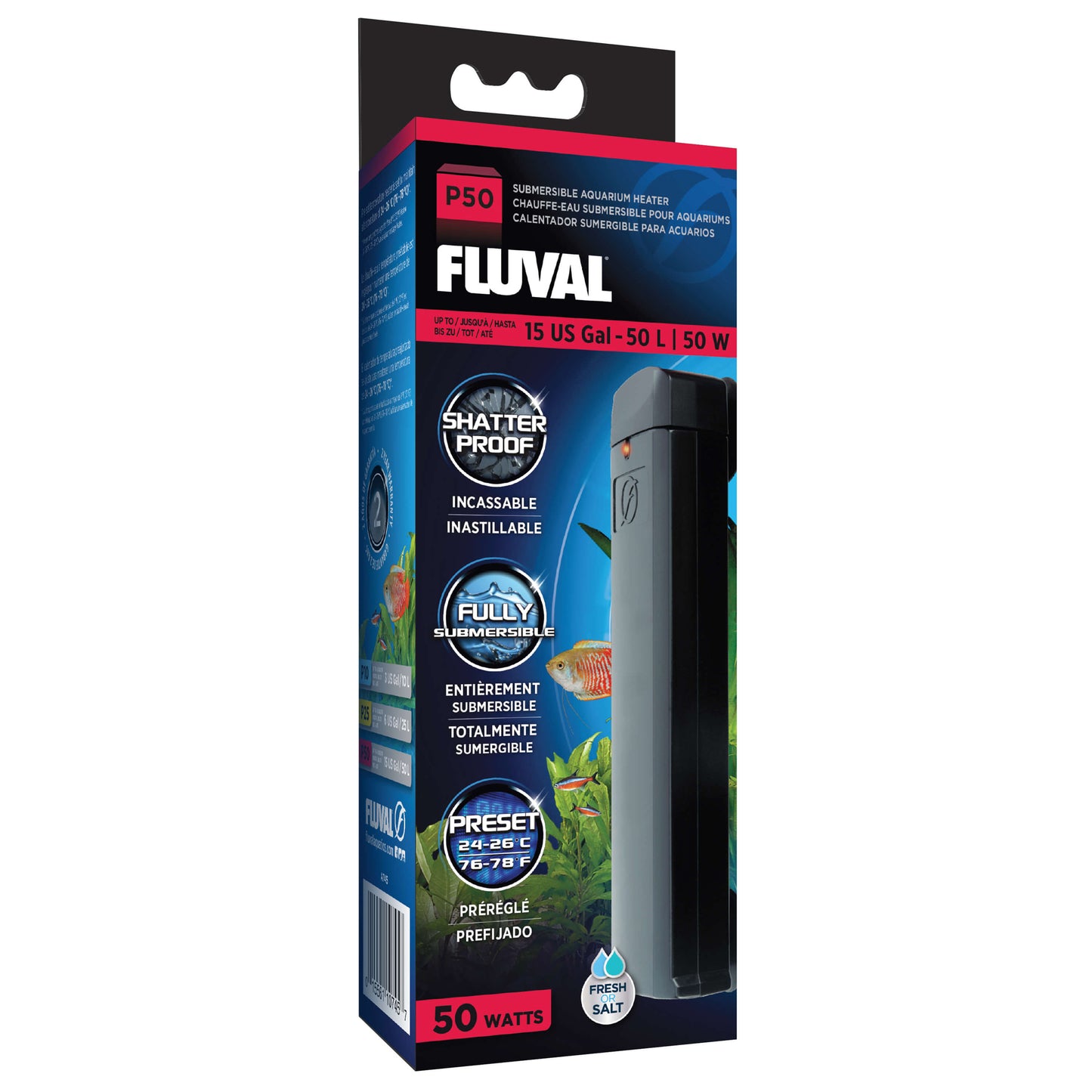 Fluval® Pre-Set Submersible Aquarium Heater