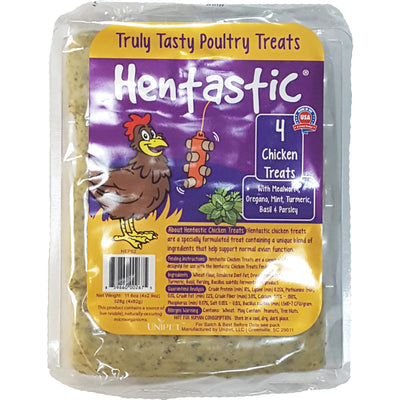 Hentastic® Chicken Treats with Mealworm, Oregano, Mint, Turmeric, Basil & Parsley 11.6oz (4x2.9oz)